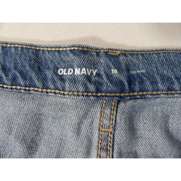 Old Navy Sz 18 Denim Maxi Long Skirt Jean Slit Front Mid Rise NWT Modest - Picture 5 of 13
